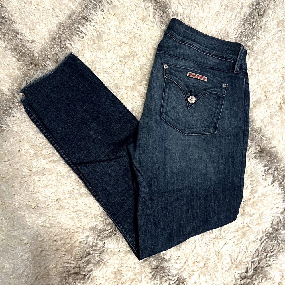 Hudson jeans “Collin Flap Skinny Ankle Raw Hem”